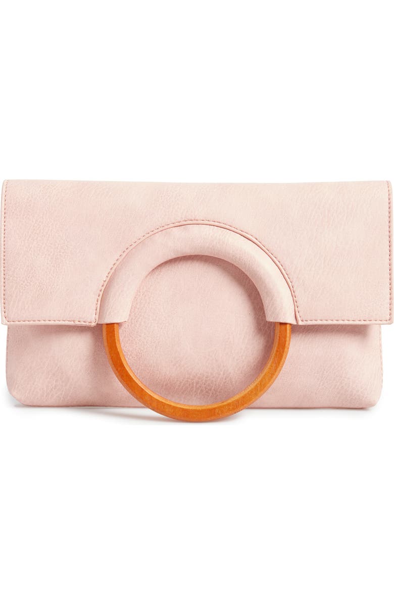 BP. Faux Leather Circle Clutch, Main, color,