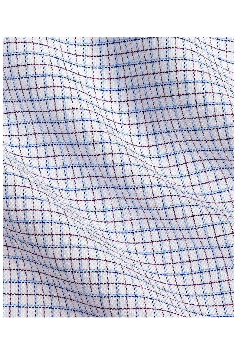 Regular Fit Dobby Check Dress Shirt, Alternate, color, BLUE/ MERLOT