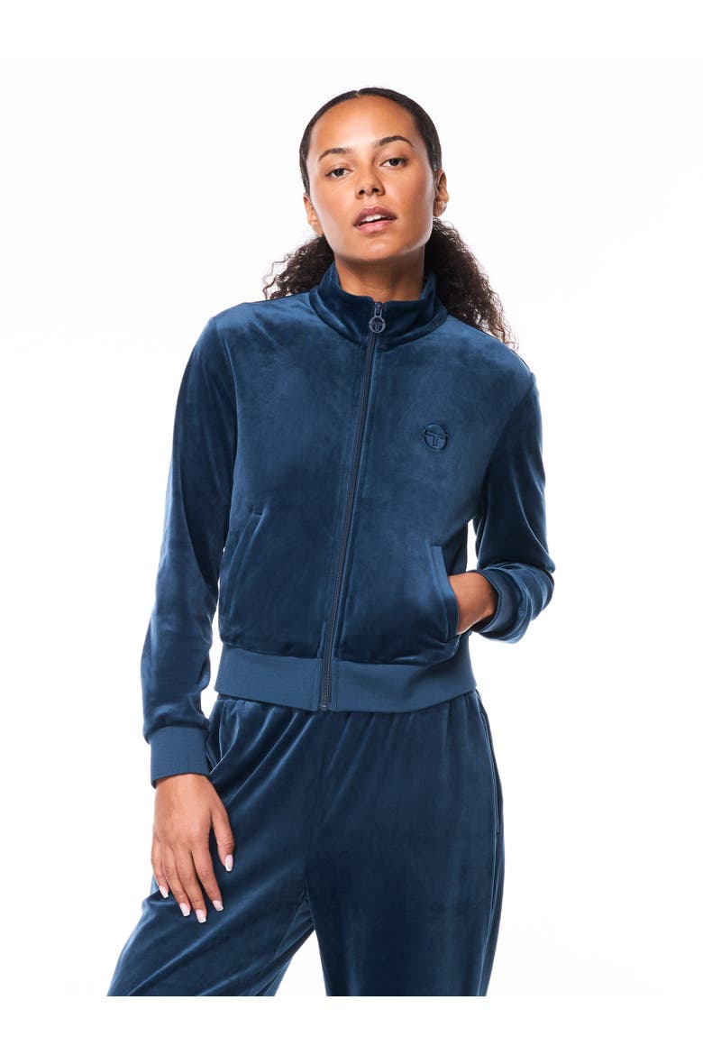 Nuvola Velour Track Jacket, Main, color, KEY LARGO
