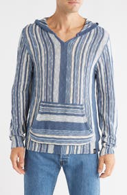 Lucky Brand Baja Stripe Hooded Sweater