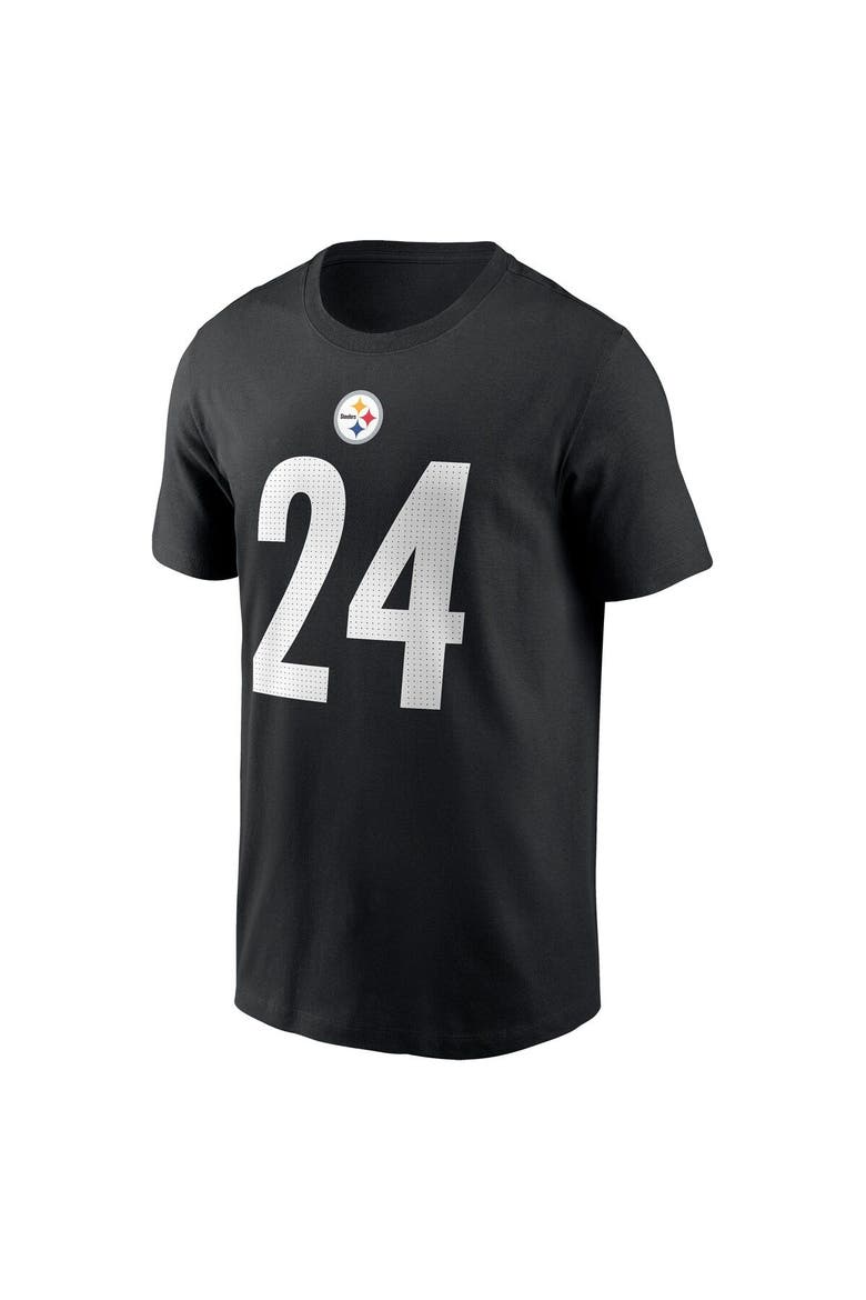 Men's Nike Joey Porter Jr. Black Pittsburgh Steelers 2023 NFL Draft Player Name & Number T-Shirt, Alternate, color, Black