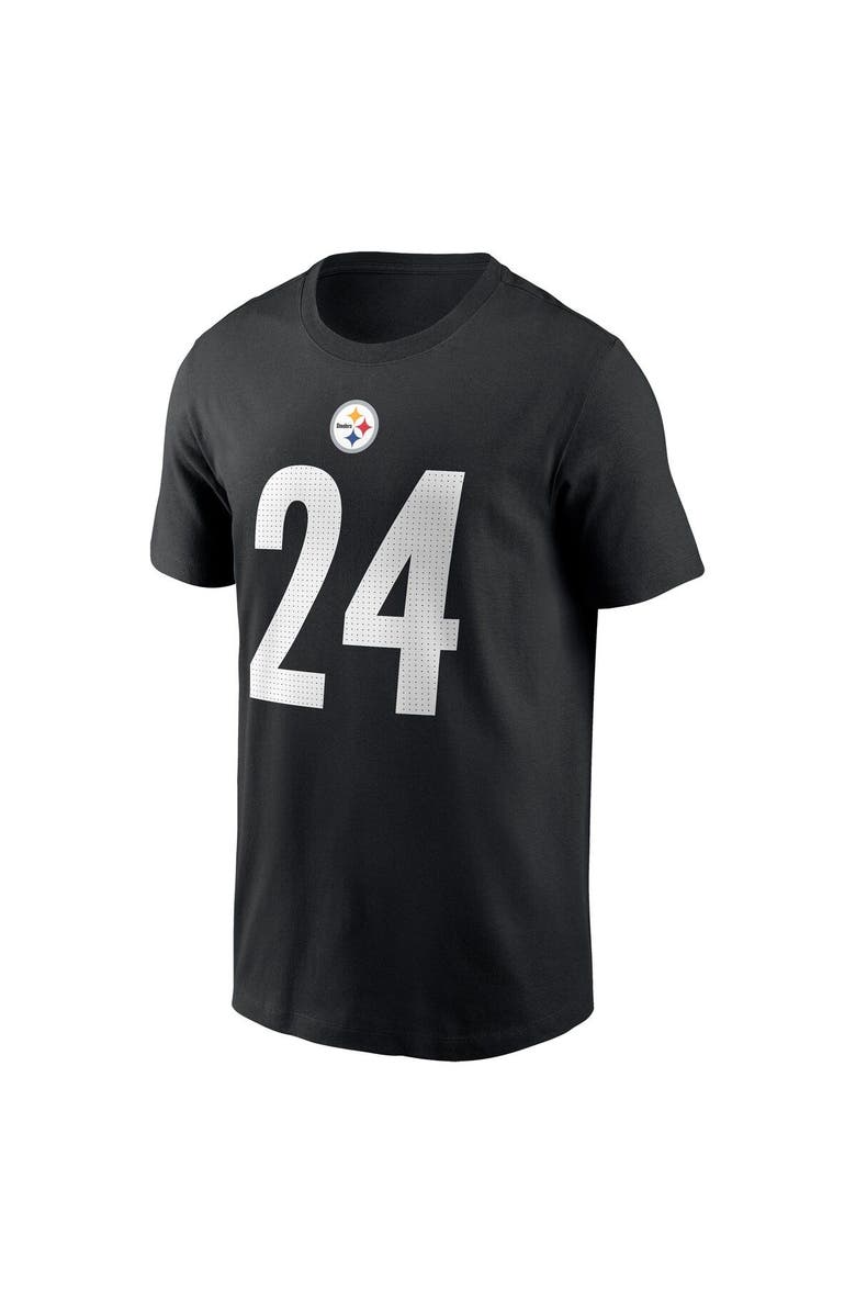 Nike Men's Nike Joey Porter Jr. Black Pittsburgh Steelers 2023 NFL Draft Player Name & Number T-Shirt, Alternate, color, Black