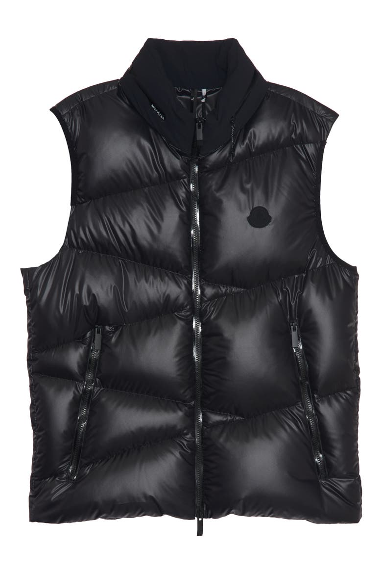 Tago Quilted Recycled Polyester Down Vest, Alternate, color, BLACK