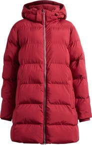 Beyond Yoga Warm Up Hooded Long Puffer Coat