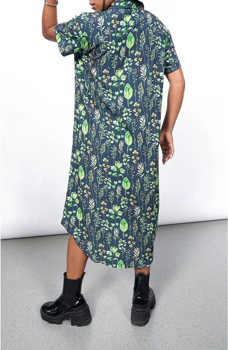 WILDFANG The Empower Shirt Dress, Alternate, color, Leaf Navy