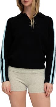 Find Me Now Raglan Striped Knit Polo