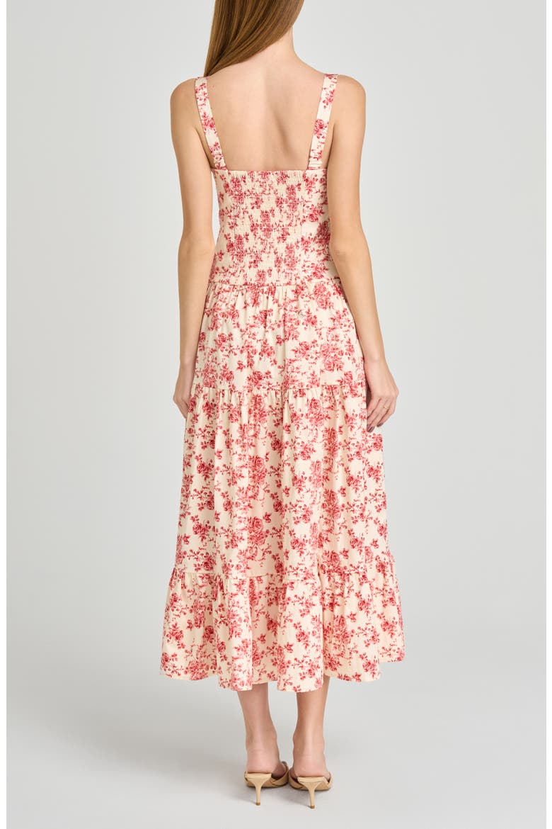 Melinda Floral Print Sleeveless Maxi Dress, Alternate, color, RED TOILE
