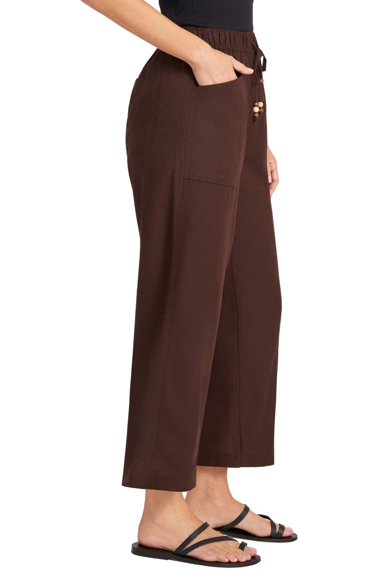 Rumi Relaxed Crop Pants, Alternate, color, CHOCOLATE
