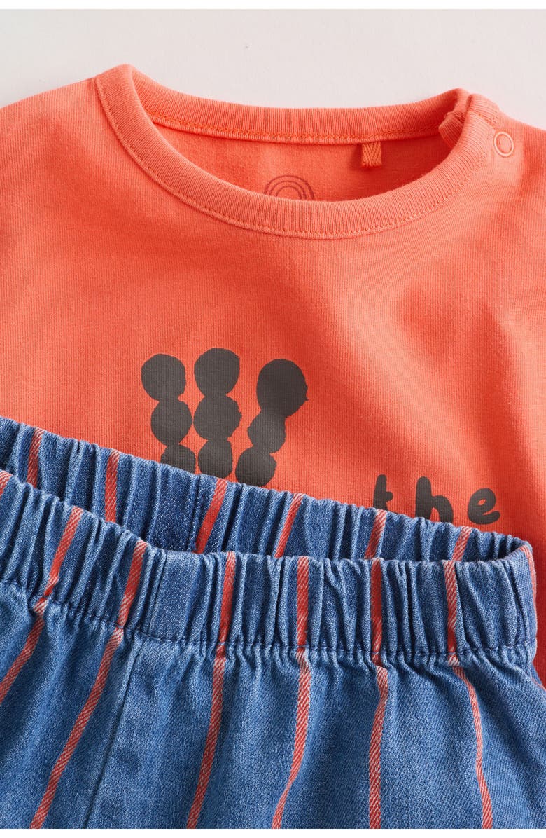 NEXT Beet Goes On Long Sleeve T-Shirt & Pants Set, Alternate, color, Red