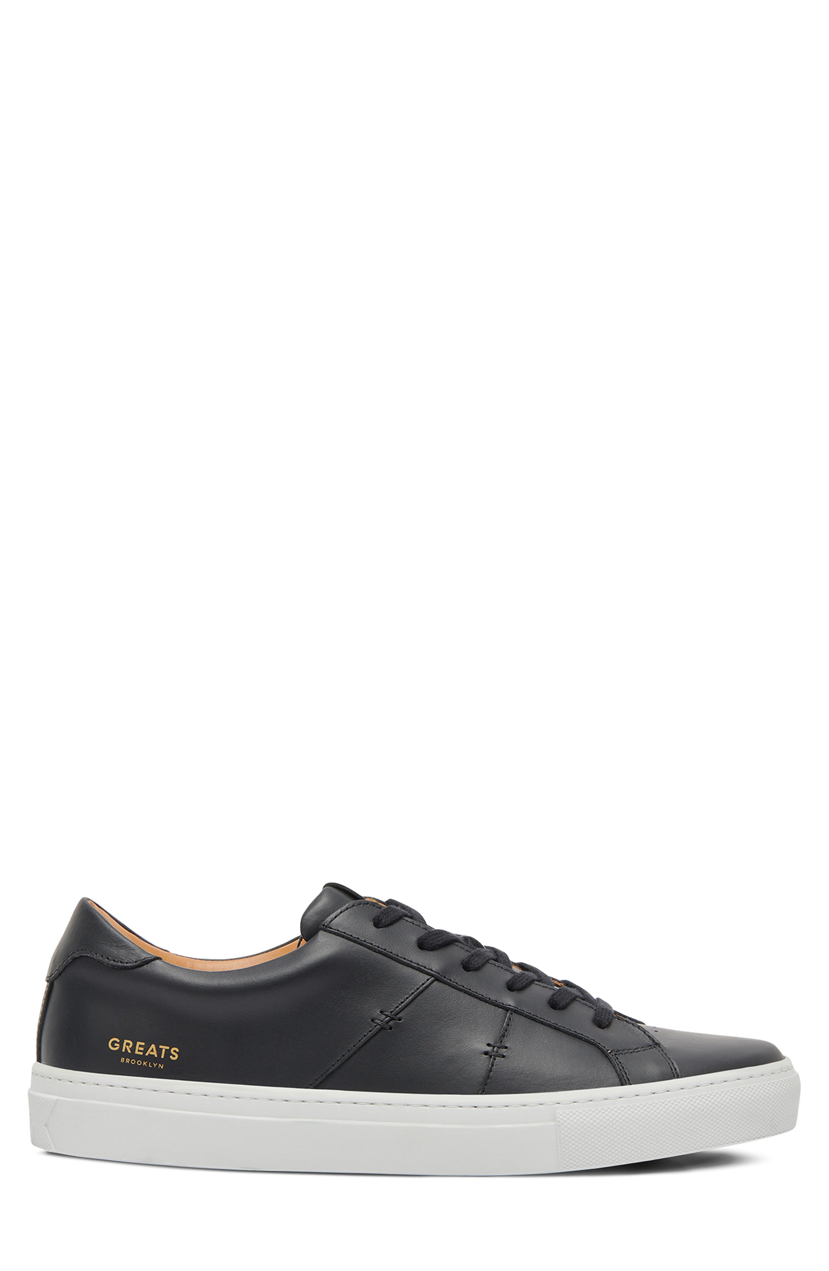 GREATS Royale 2.0 Leather Sneaker, Alternate, color, Nero