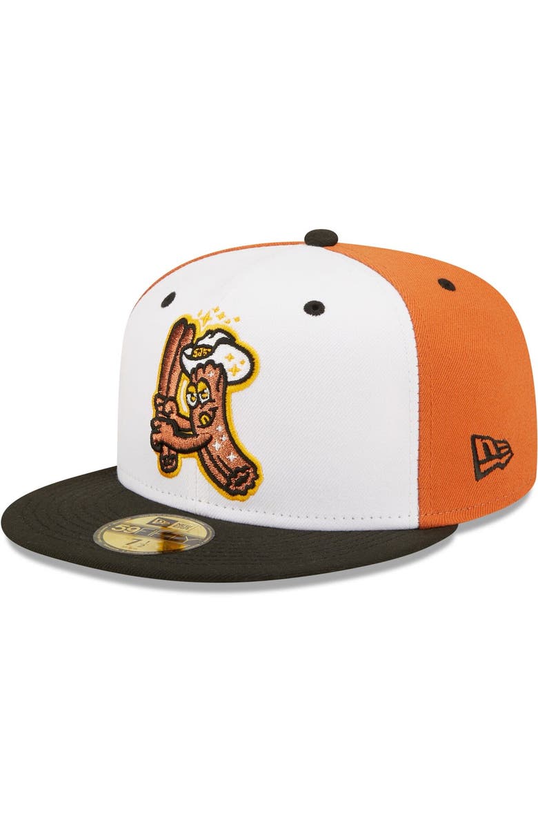 New Era Men's New Era White/Black Churros de San José Copa De La Diversion 59FIFTY Fitted Hat, Main, color, White