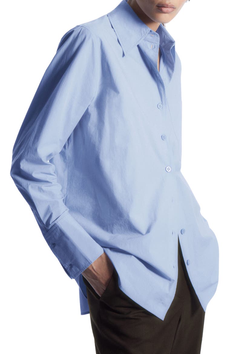 Oversize Tailored Shirt, Main, color, BLUE LIGHT