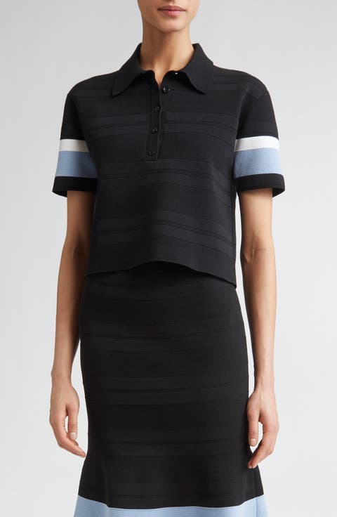 Stripe Knit Polo
