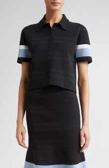 Carolina Herrera Stripe Knit Polo
