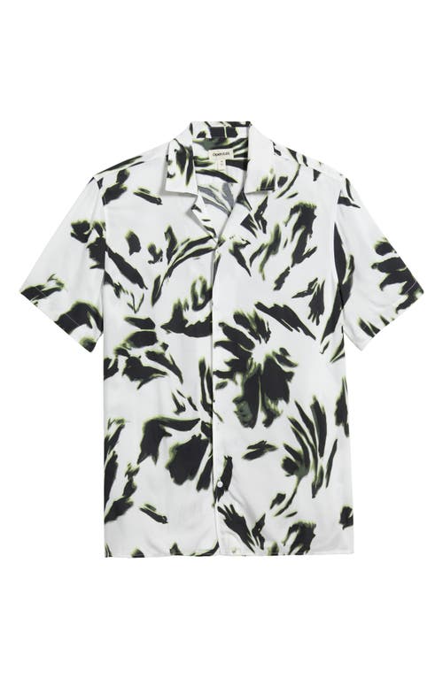 Open Edit Abstract Floral Camp Shirt