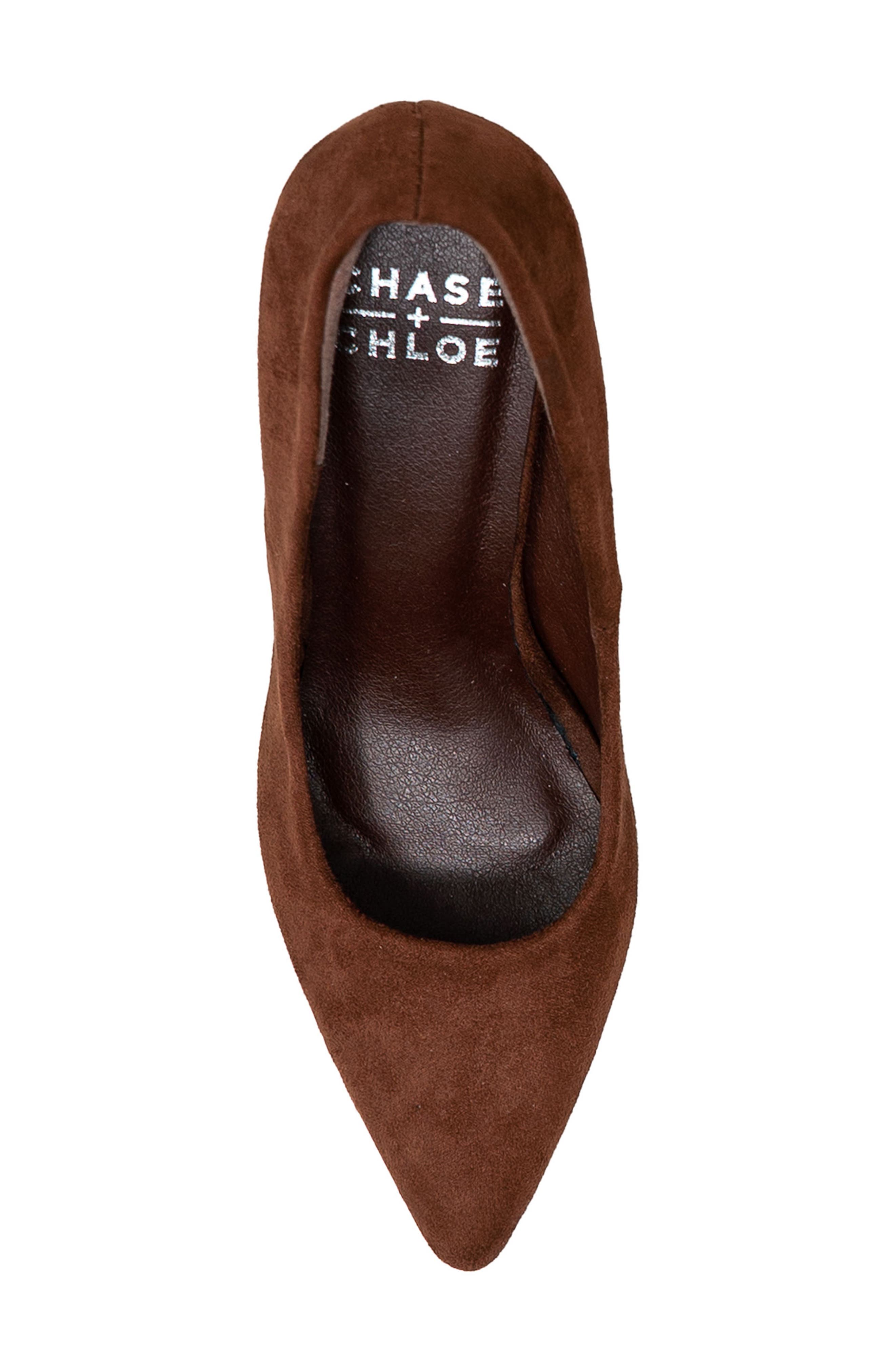 CHASE AND CHLOE Lala Pointed Toe Pump, Alternate, color, Brown