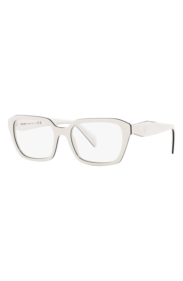 Prada 52mm Square Optical Glasses, Alternate, color,
