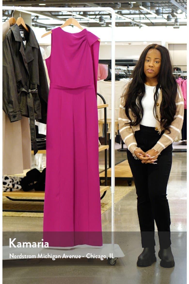 Enola Side Drape Sleeveless Jumpsuit video