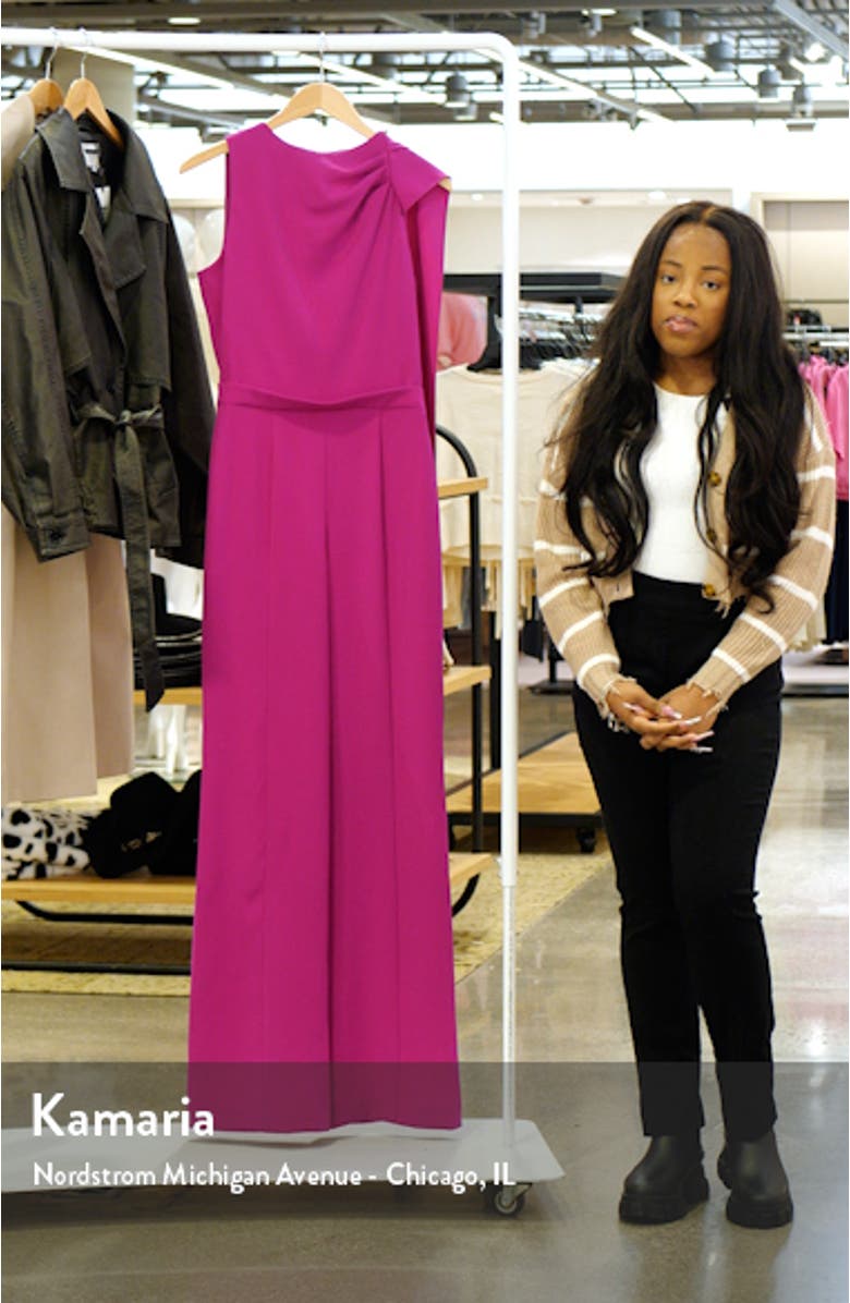 Enola Side Drape Sleeveless Jumpsuit, sales video thumbnail