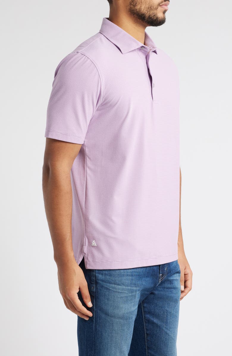 Scott Barber Micro Stripe Performance Polo, Alternate, color, Grapeade