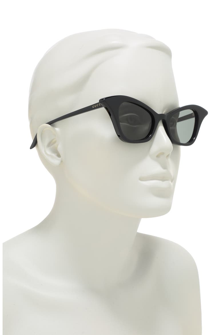 47mm Cat Eye Sunglasses, Alternate, color, BLACK