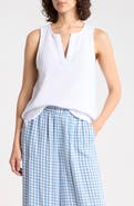 Splendid Split Neck Cotton Gauze Tank