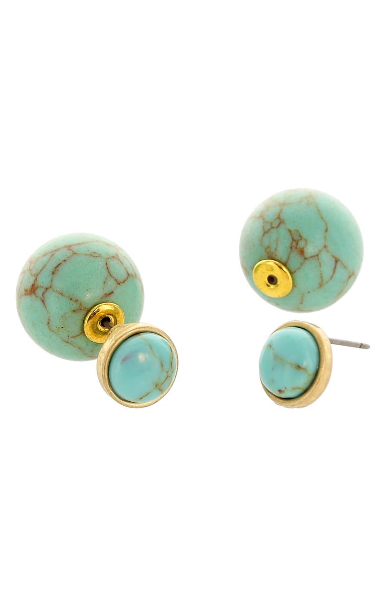 OLIVIA WELLES Cyerra Duo Front/Back Stud Earrings, Main, color, 