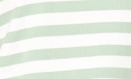 Gibsonlook The Favorite Luxe Stripe V-neck Jersey Top In Green