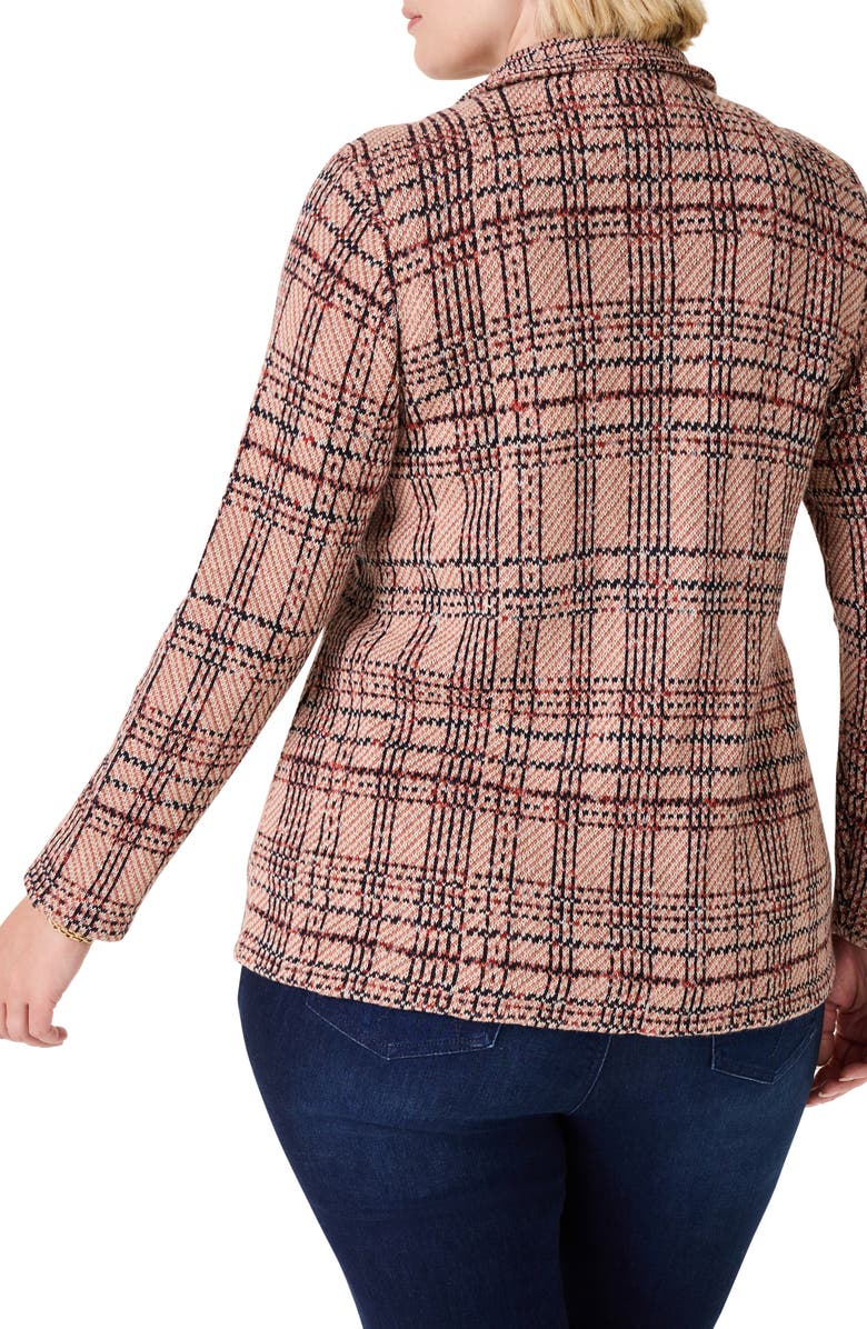NIC+ZOE Plaid Double Knit Jacquard Blazer, Alternate, color, 