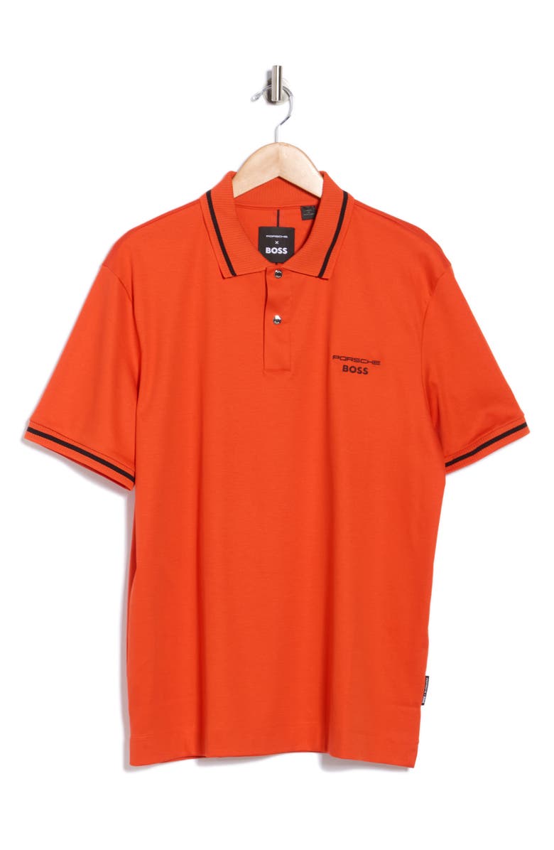 BOSS Parris Solid Cotton Polo, Alternate, color, Dark Orange