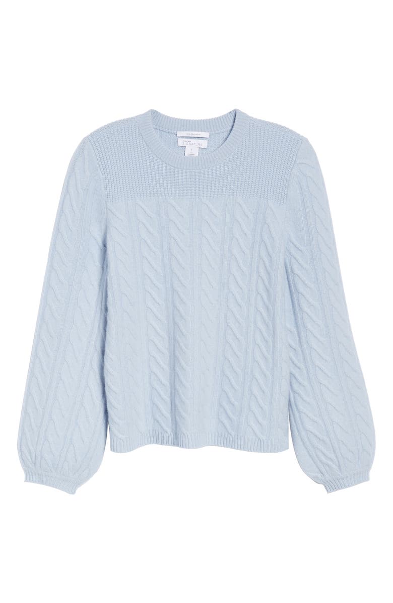 Nordstrom Signature Cable Cashmere Sweater, Alternate, color, 