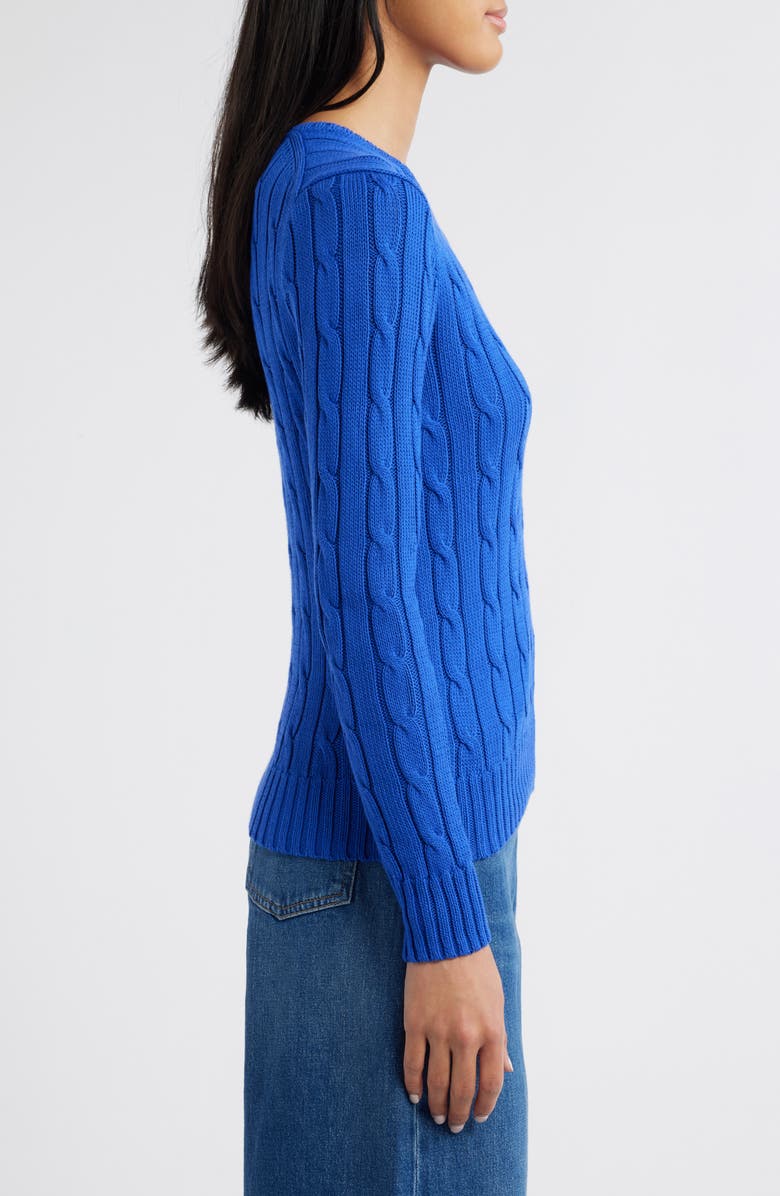 Polo Ralph Lauren Julianna Cotton Cable Sweater, Alternate, color, Rugby Royal