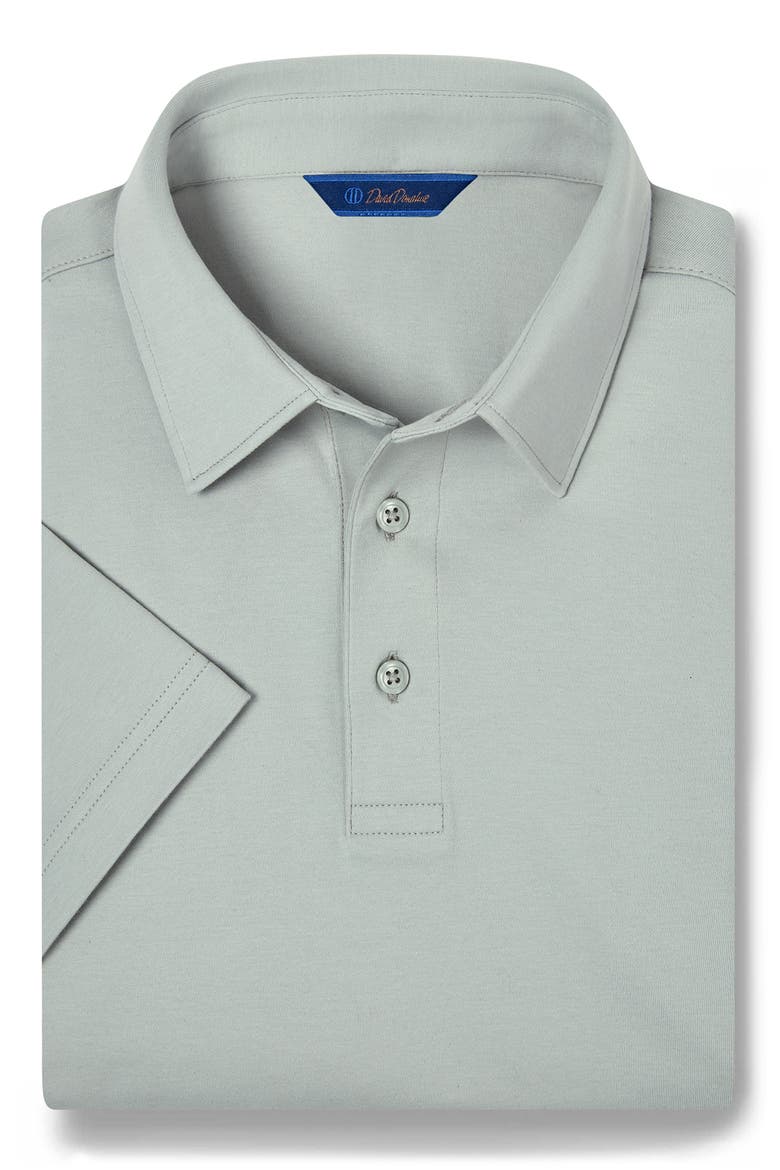 Solid Interlock Cotton Polo, Main, color, SAGE