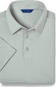David Donahue Solid Interlock Cotton Polo