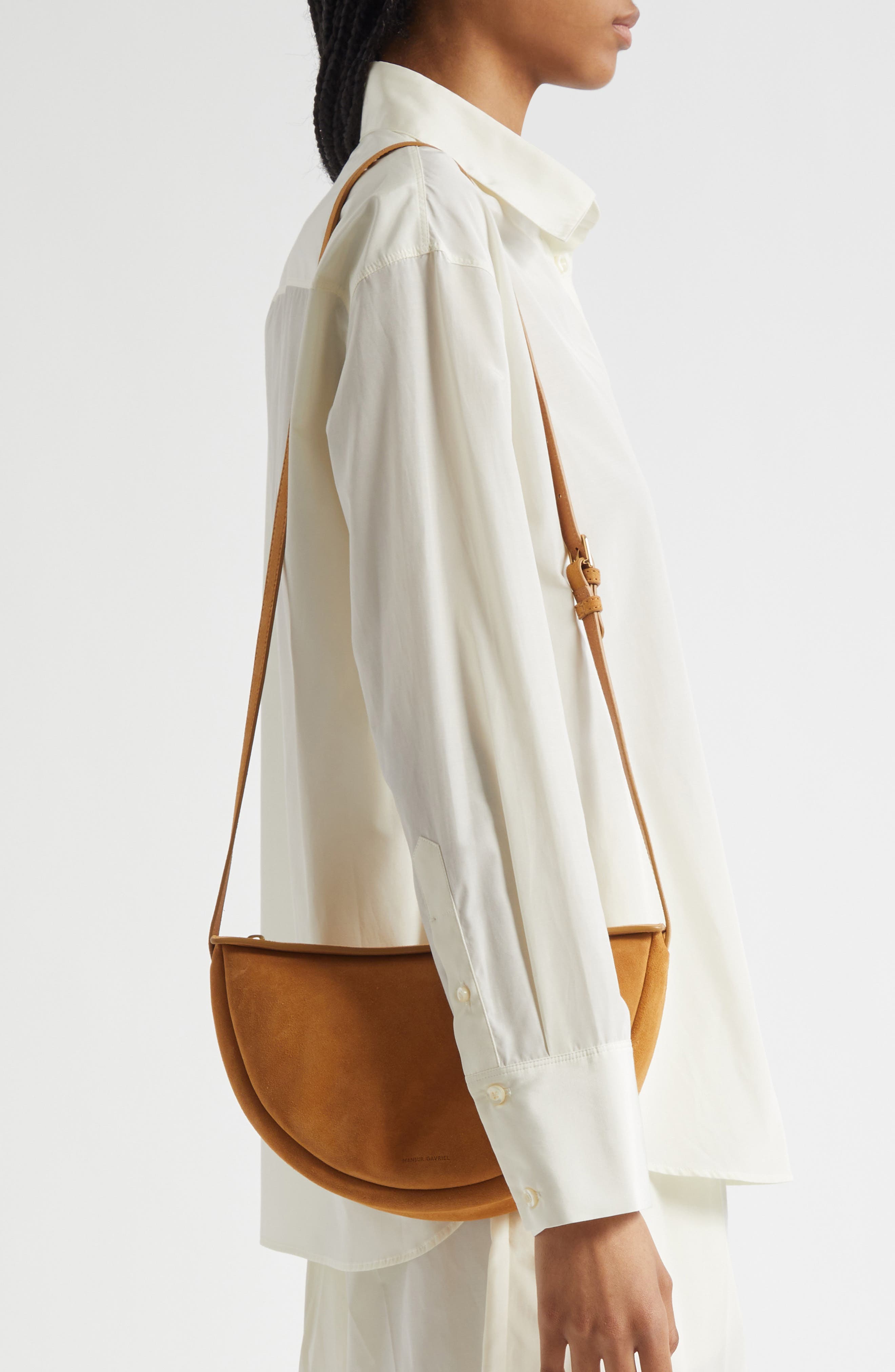 Mansur Gavriel Moon Leather Sling Bag, Alternate, color, 