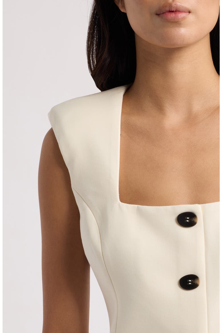 Square Neck Long Vest, Alternate, color, ECRU