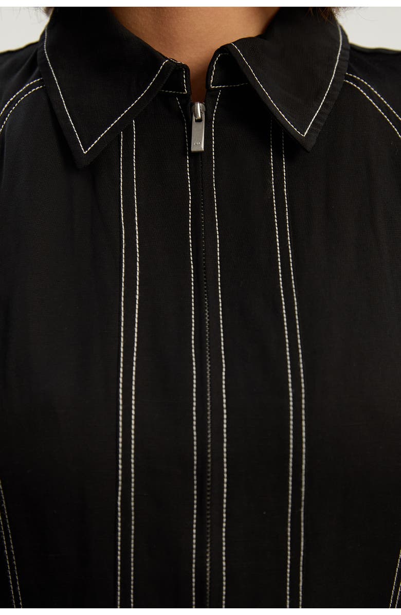 Karen Millen Twill Maxi Dress, Alternate, color, Black