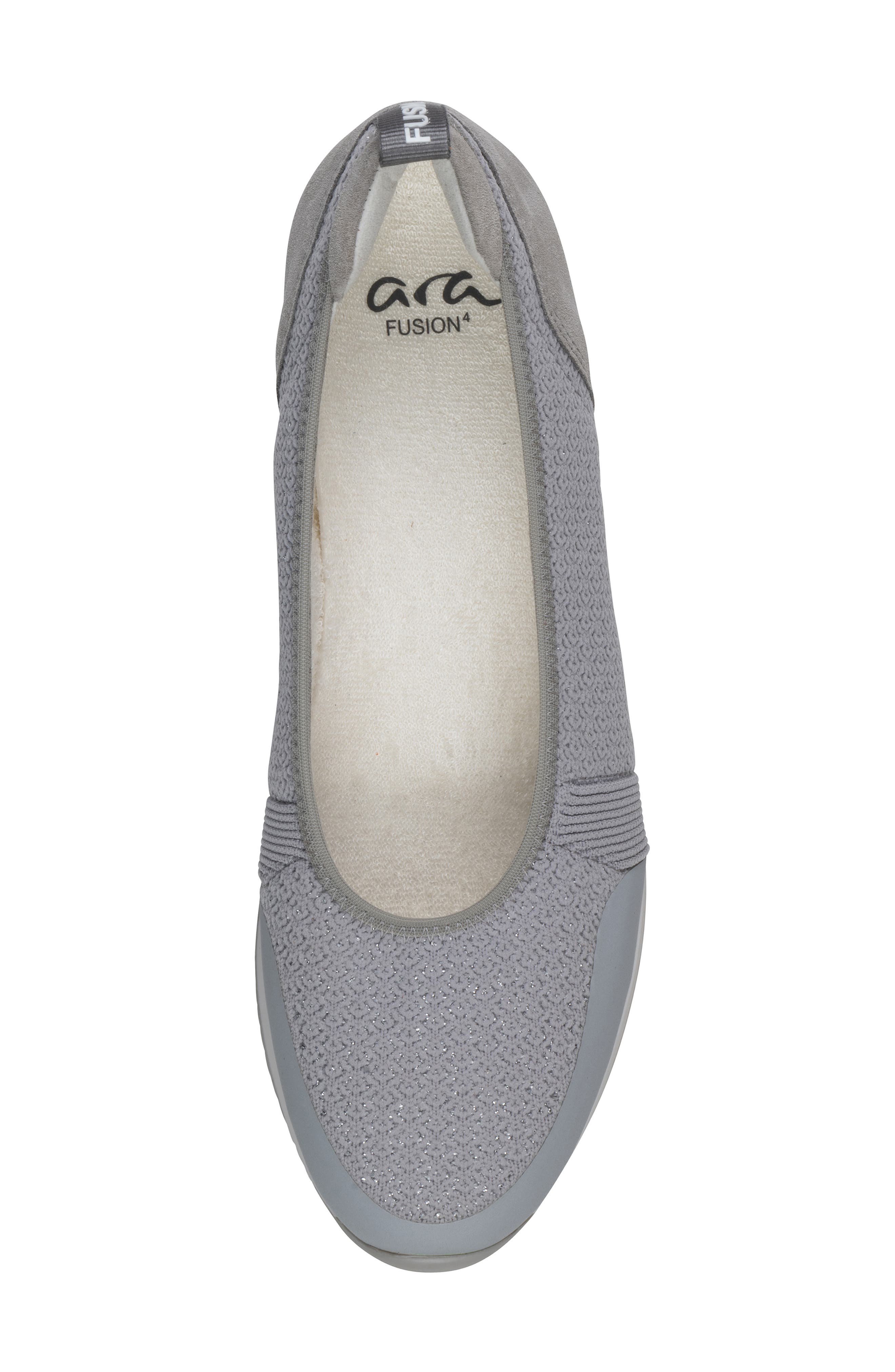ara Perth Sport Mixed Media Ballet Flat, Alternate, color, Pebble
