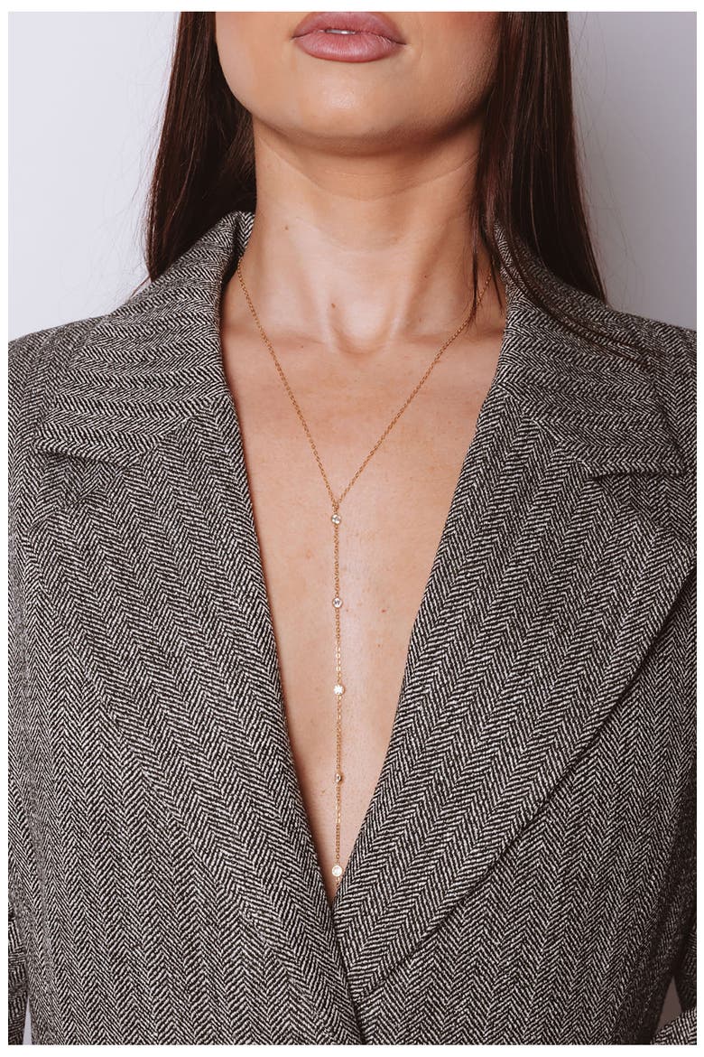Faye Y Necklace, Alternate, color, GOLD
