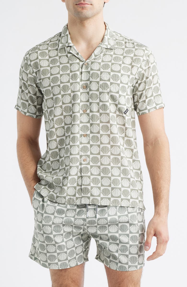 Boardies Seashell Print Camp Shirt, Main, color,