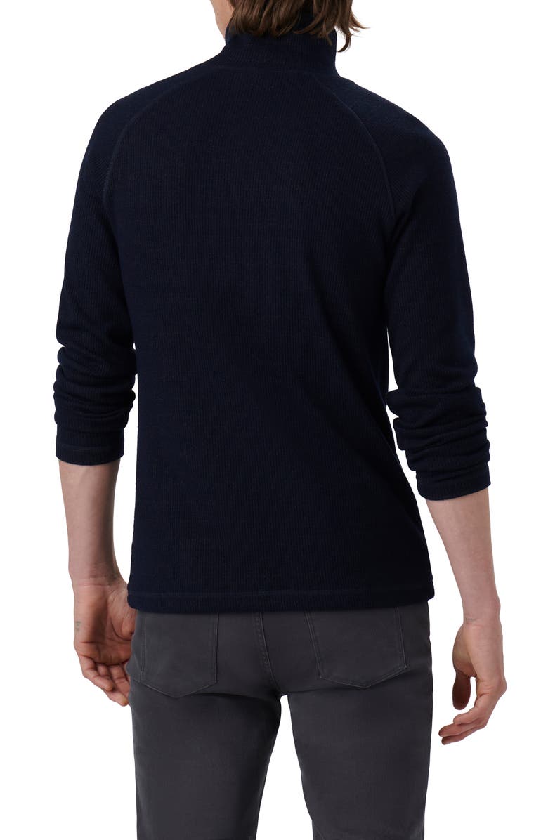 Bugatchi Quarter Zip Pullover, Alternate, color, Navy