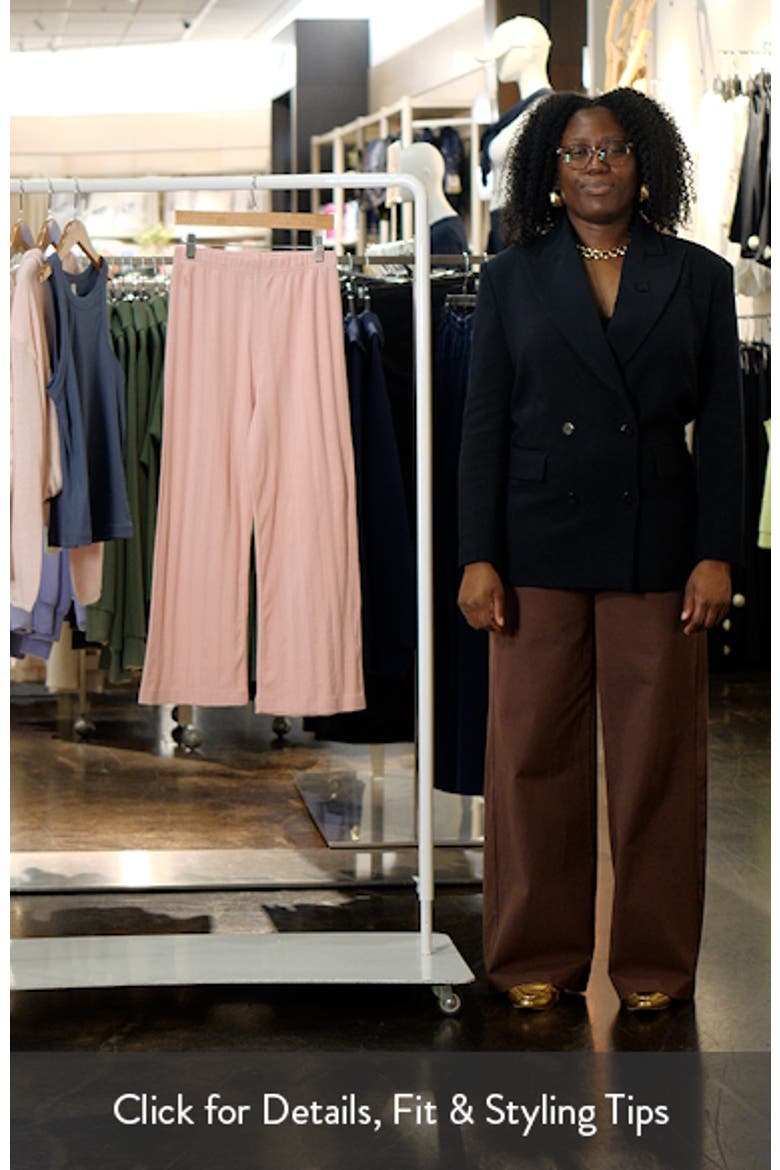 Kids' Pointelle Knit Cotton Wide Leg Pants video