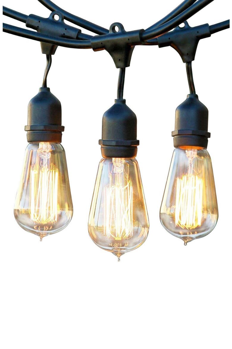 Ambience Vintage Outdoor Hanging Lights, Main, color, BLACK
