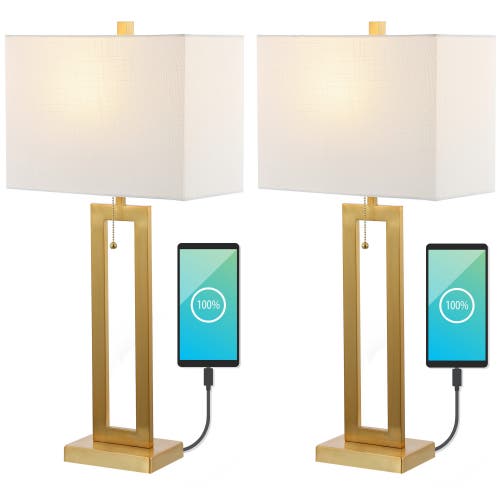 Jonathan Y Sabrina Table Lamp In Brass Gold
