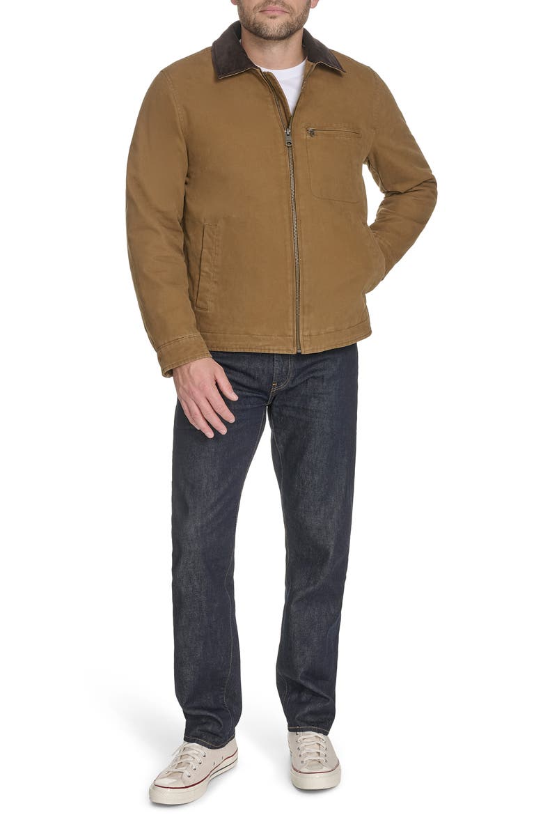 Canvas Utility Jacket with Quilted Lining, Alternate, color, BROWN