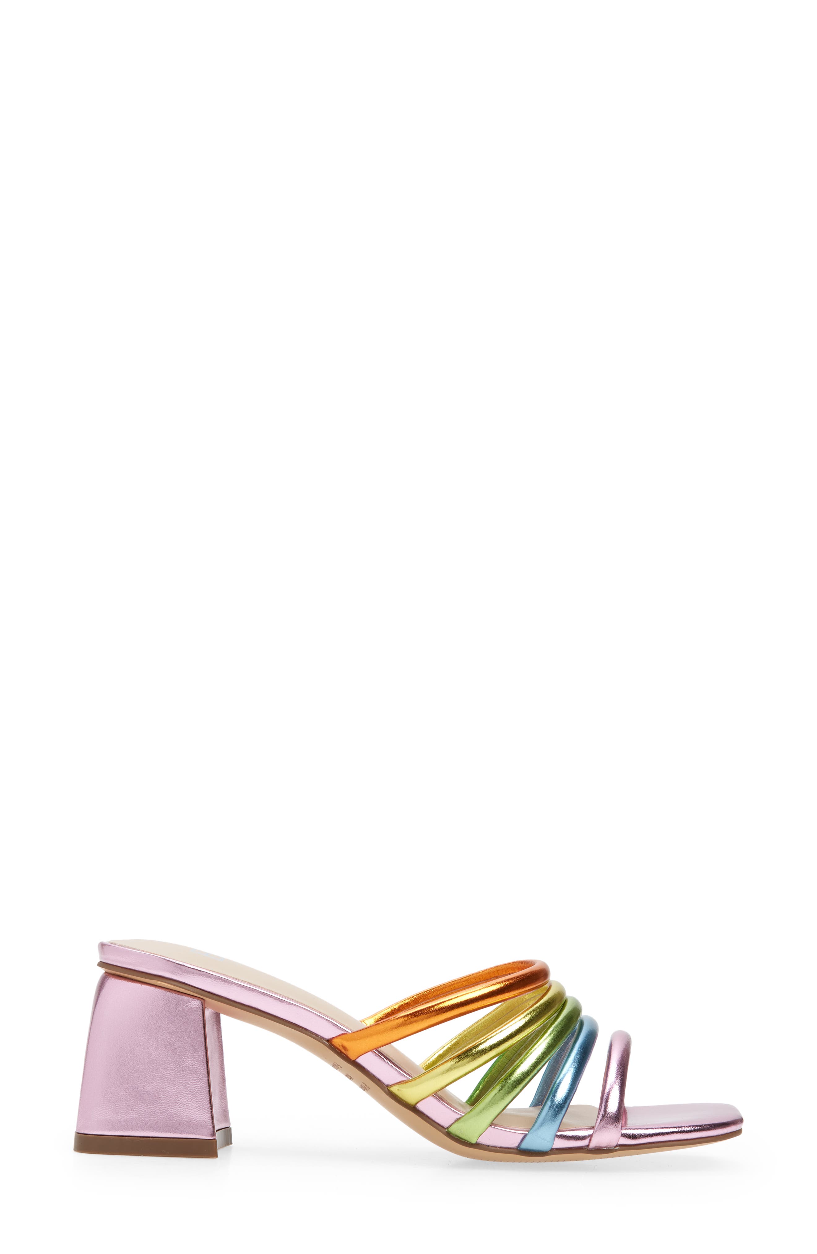 Pride Gender Inclusive Fenix Slide Sandal, Alternate, color, PINK METALLIC MULTI
