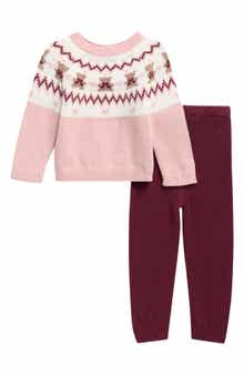 Bear Fair Isle Sweater & Pants Set