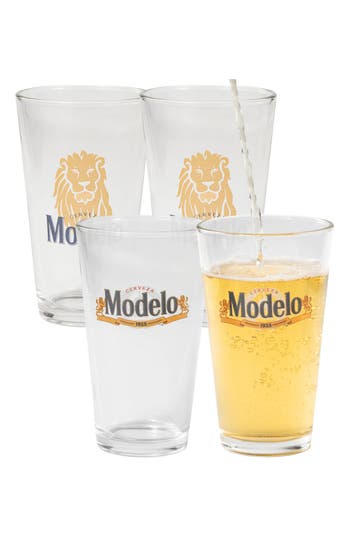 Lord's Rocks Modelo Set Of 4 Pint Glasses In Multi