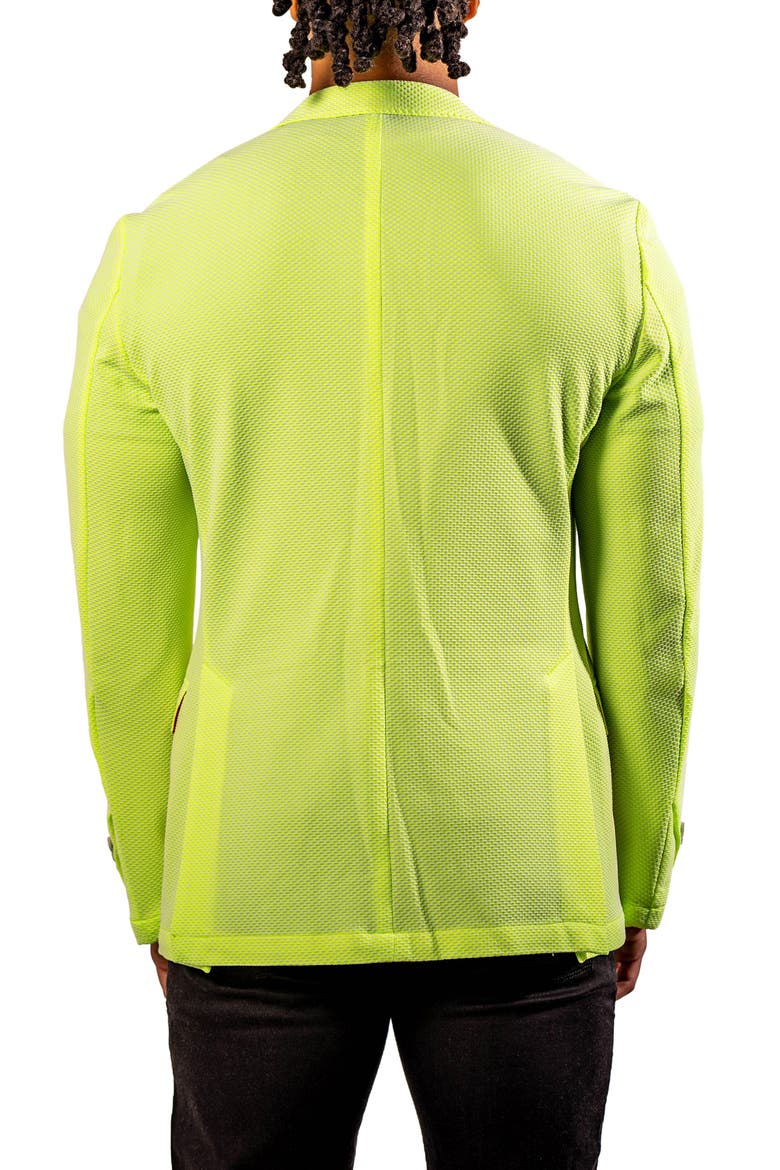 Neon Unconstructed Knit Blazer, Alternate, color, GREEN