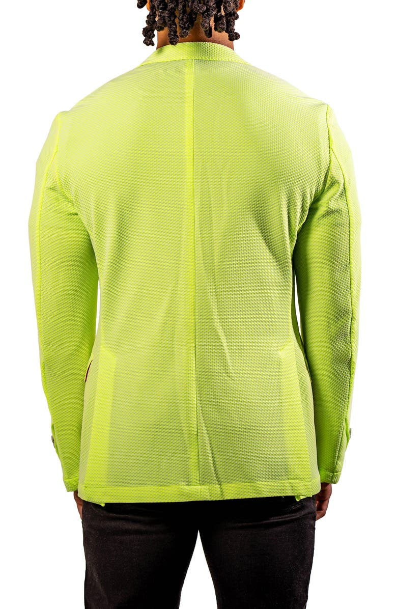 Maceoo Neon Unconstructed Knit Blazer, Alternate, color, Green